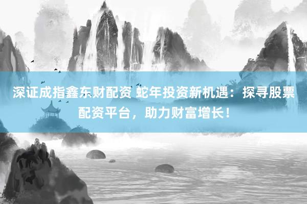 深证成指鑫东财配资 蛇年投资新机遇：探寻股票配资平台，助力财富增长！