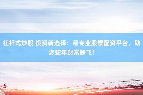 杠杆式炒股 投资新选择：最专业股票配资平台，助您蛇年财富腾飞！